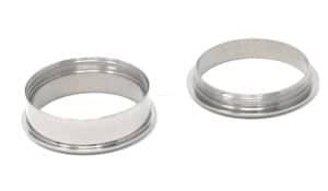 Titanium ring core with bevelled edge & screw fitment (9mm - 6mm groove) Greenvill Crafts