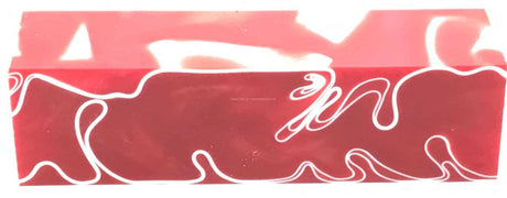 Strawberry & Cream - Acrylic Kirinite Pen Blank Kirinite