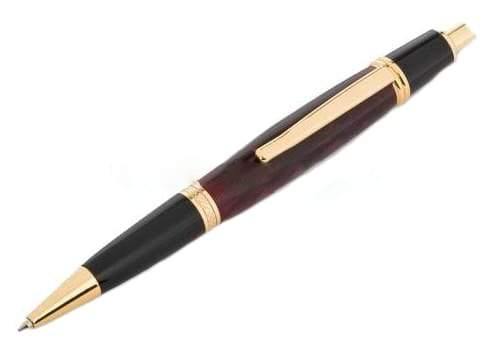 Cerra Click Pen Kit - Gold & Black Chrome Greenvill Crafts