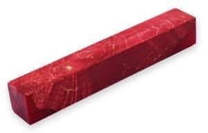 Stabilised Maple Burr/Burl Hybrid Pen Blank - Red Greenvill Crafts