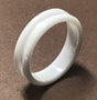 8mm White Ceramic Inlay Ring Core Greenvill Crafts